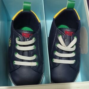 Polo by Ralph Lauren Kids' Black Sneakers with Colorful Accents